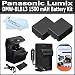 2 Pack Battery Kit For Panasonic Lumix DMC-G10 DMC-GF1C DMC-GH1 DMC-G1 DMC-G2 Digital Camera Includes 2 Extended Replacement DMW-BLB13 (1500 mAH) Battery + AC/DC 110/220 Travel Charger + Deluxe Carrying Case + Clear LCD Screen Protectors + BP MicroFibe