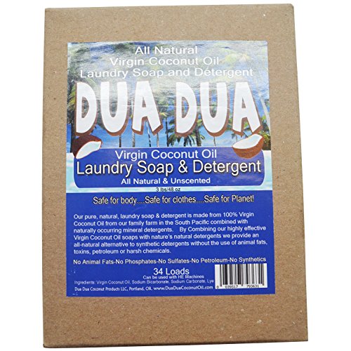 Virgin Coconut Oil Laundry Soap & Detergent 100 All Natural Coconut