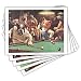 Dogs Playing Pool Prints (Set of All Five)
