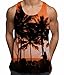 Men's Graphic Tank Top Palm Tree Beach Party Sleeveless Tee Shirt