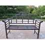 Oakland Living Antique Bronze King Louis Outdoor Patio Bench