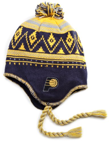 NBA Men's Tassel Knit Hat - Ke80Z, Detroit Pistons, One Size, Navy/grey/gold