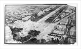 Historic Print (L): [Architectural rendering of plan for beautification of Capitol Plaza and Mall area; bird