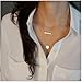Meily Women New Multilayer Alloy Short Simple Bar Sequins Pendant Necklace