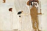 Art Print, Beethoven Frieze: Desire for Happiness by Gustav Klimt, Final Size: 40 in X 26.75 in