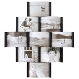 Aero 9-Opening Collage Picture Frame for 4-by-6-Inch Photos, Black
