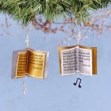 SohoDecor Keepsake Christmas Ornament- Bible Books, Set of 2