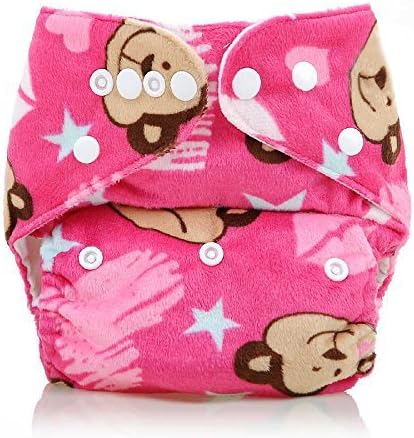 Reusable Washable Microfleece One Size Cloth Diapers, Monkeys Color: Monkeys Model: P04 (Newborn, Child, Infant)