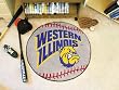 Western Illinois Leathernecks 29" Round Baseball Floor Mat (Rug)