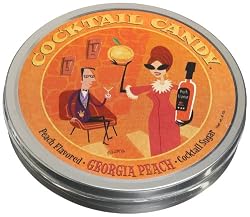 Cocktail Candy Cocktail Sugar, Georgia Peach, 4-Ounce Tins (Pack of 3)