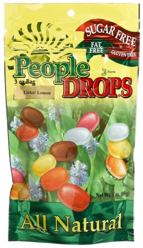 People Drops Lickn' Lemon Drops, 3-Ounce Pouches (Pack of 12)