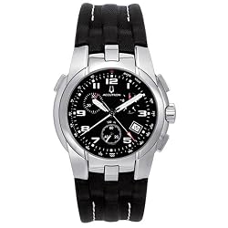 Accutron Men's 26B64 Eagle Pilot's Chronograph Leather Watch