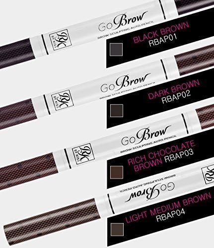 Ruby Kiss Go Brow Eyebrow Sculpting Auto Pencil (Choose your color) (Dark Brown) by Ruby Kiss