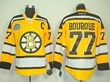 Bourque #77 NHL Boston Bruins Yellow Hockey Jersey Sz52