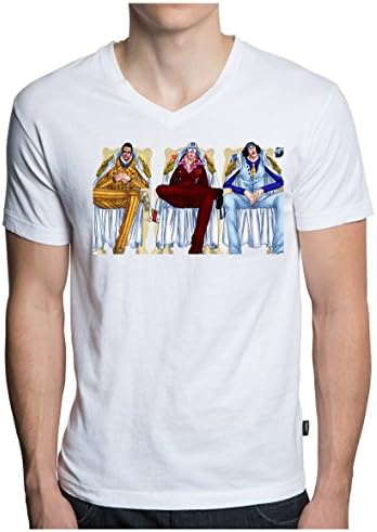 One Piece Kizaru Men's T-shirt (Small, white)