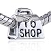Love To Shop Bag Handbag Heart Bead Charm Fits Pandoracharms And Beads