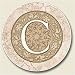 Kitchen & Housewares : AutoCoaster ~ Monogram initial C ~ Tile Drink Coaster for car cupholder - code 570