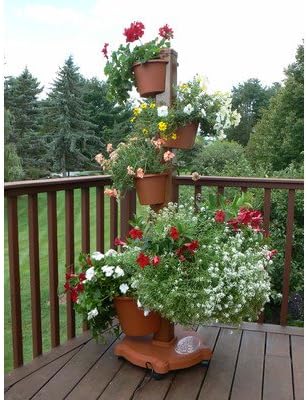 5 Planter Vertical Gardening System With Drip Irrigation System Finish: Terracotta