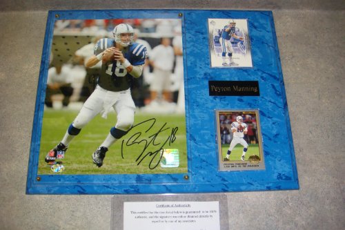 Peyton Manning Autographed Indianapolis Colts Wall Plaque w/ COA