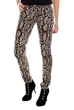 Tripp Natural And Black Snake Print Skinny Jeans Size: 0