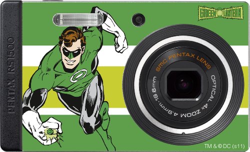 Pentax Optio RS1500 DC Comics Kit Digitalkamera (14 Megapixel, 4-fach opt. Zoom, 7,6 cm (3 Zoll) Display) silber