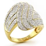 14K YG 1.25ct Diamond Flower Ring