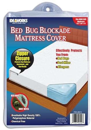 Ideaworks Bed Bug Blockade Mattress Cover- King Size Mattress Ideaworks Bed Bug Blockade Mattress Cover- King Size Mattress