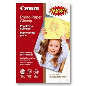 Canon Photo Paper Glossy, 4 x 6 Inches, 100 Sheets (0775B022)