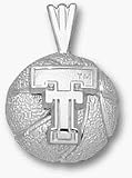Texas Tech Red Raiders TT Basketball Pendant - Sterling Silver Jewelry