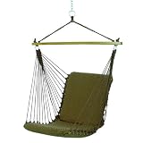 Pawleys Island Hideaway Collection Cushioned DuraCord Single Swing, Herringbone Retreat by Pawley