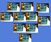 Storage Boxes (10) Colapsible Blue Stripe with Blue Rim Box 7.5 in x 7.5 in x 7 in