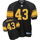 Reebok Pittsburgh Steelers Troy Polamalu Authentic Alternate Jersey Size 52