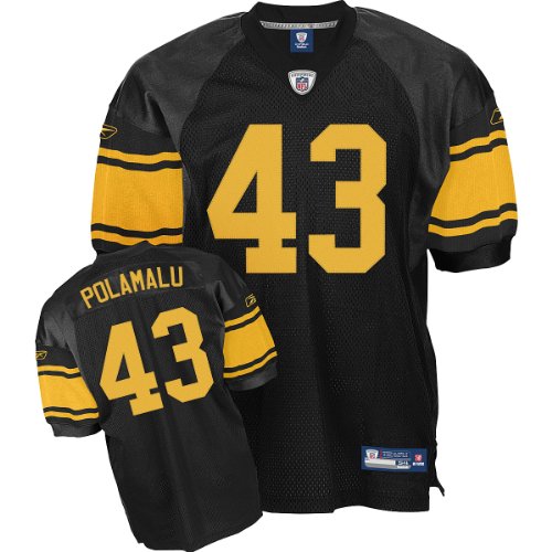 Reebok Pittsburgh Steelers Troy Polamalu Authentic Alternate Jersey Size 50