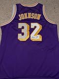 Earvin Magic Johnson signed autographed authentic jersey Los Angeles Lakers