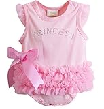 （ワボーズ） Waboatsベビー夏の蝶結び6-12月プリンセスロンパース カバーオール ベビーロンパース カバーオール ピンク 95