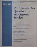 SAT I Reasoning Test (Form Code YC,YZ - October 2002)