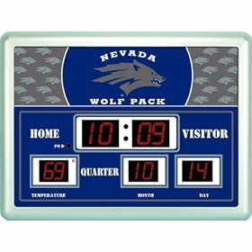 College Sports Scoreboard Wall Clocks from Thermometer Clocks
