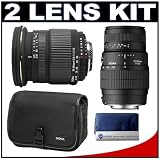 Sigma 24-60mm f/2.8 EX DG Lens + Sigma 70-300mm f/4-5.6 DG Macro Lens + Sigma Messenger SLR Camera Bag for Nikon Digital D300 D200 D3 D80 D50 D70 & D70s SLR Cameras