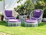 Leco 29900112 Loungemöbel-Set Style 3-teilig lila