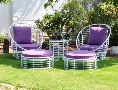 Leco 29900112 Loungemöbel-Set Style 3-teilig lila