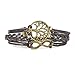 Hitop Jewelry Mens Womens Leather Bracelet, Vintage Infinity Life Tree Charm Bangle, Brown