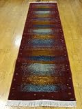 2'7 x 9'10 Red Persian Gabbeh Runner Rug