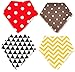 Family Tree Baby Bandana Drool Bibs 4 Pack for Girls & Boys (Polka Dots and Chevrons)