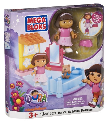 Mega Bloks 3074 - Dora The Explorer - Dora´s Buildable Bedroom Playset