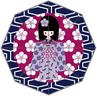Kokeshi Dolls Custom Auto Foldable Umbrella 01