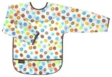 Kushies Waterproof Bib with Sleeves, White Circle, Toddler