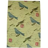 Birds & Nests Botanic Assortment Gift Wrap or Decoupage or Posters, 4 assorted prints