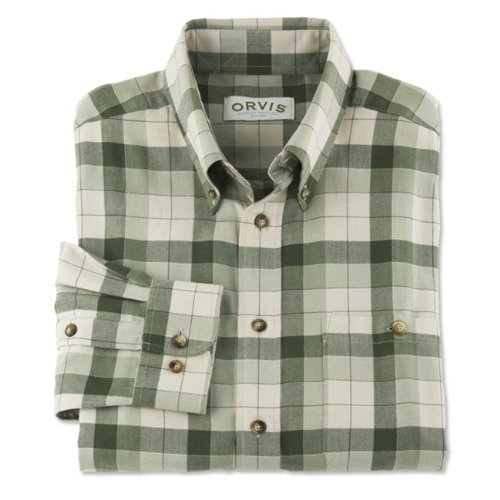 Orvis Men's Signature Twill Shirts / Tall, Green/Khaki, Xx Large