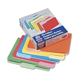 Pendaflex 1521/3ASST Pendaflex 2-Tone File Folders, 1/3 Cut, Top Tab, Letter, 4 Asst Colors, 100/Box