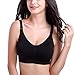 KUCI Womens Seamless Nursing Bra Padded Push up Maternity Bra (M), Medium, Black